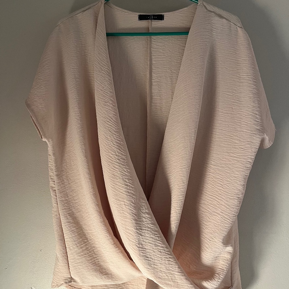 Silky wrap blouse - cream - 21 Saints